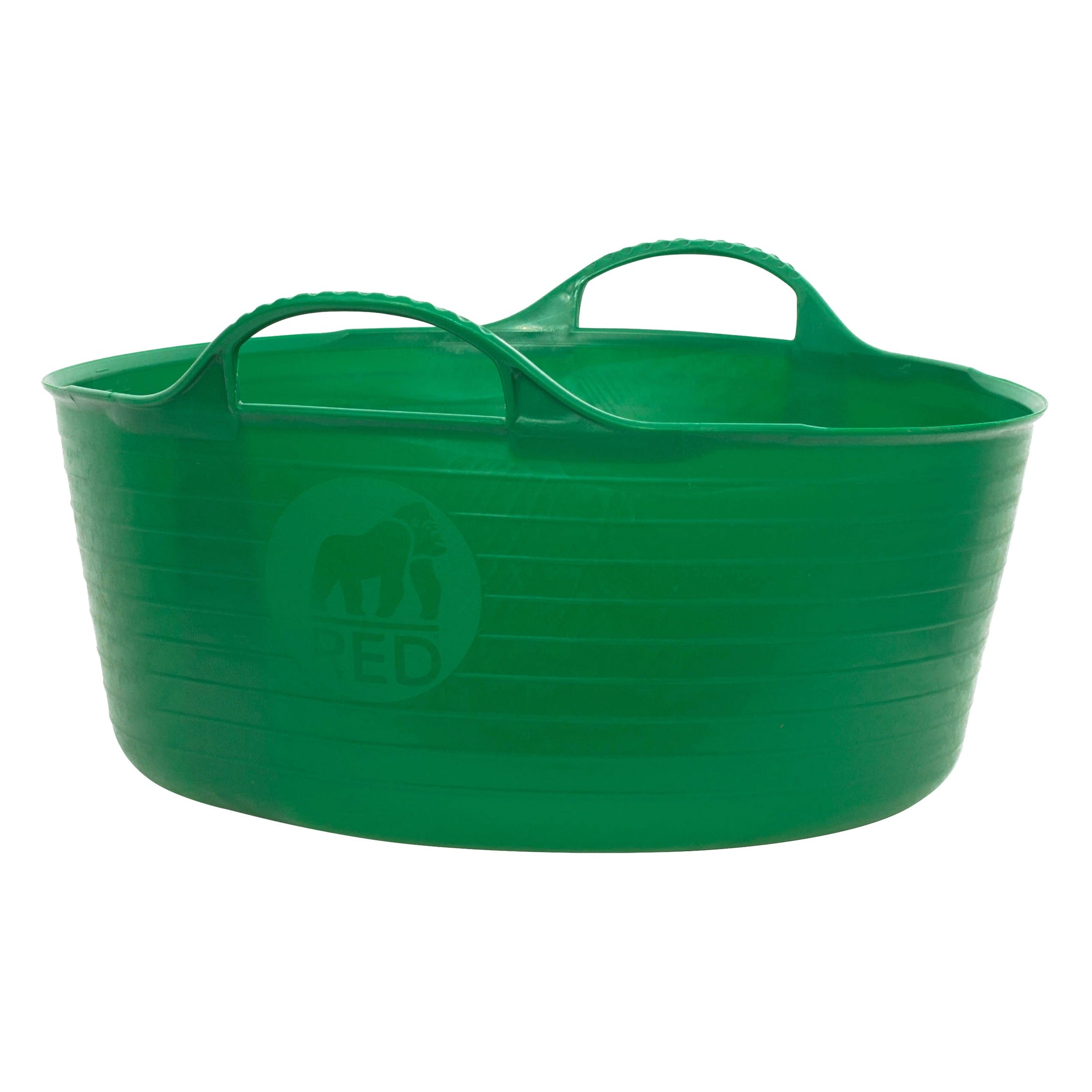 Gorilla Tubs & Recycled Black Tubs - Small Shallow 15L -Green