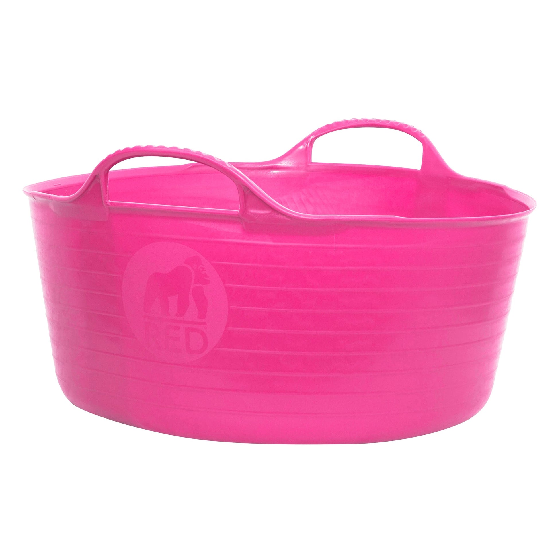 Tubs & Recycled Black Tubs - Small Shallow 15L Pink