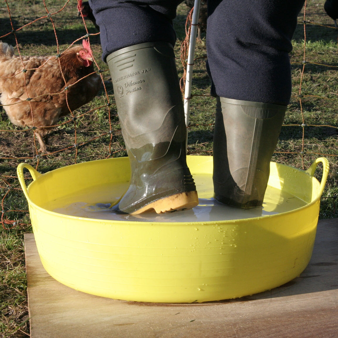 Gorilla Tubs & Recycled Black Tubs - Large Shallow 35L -Yellow