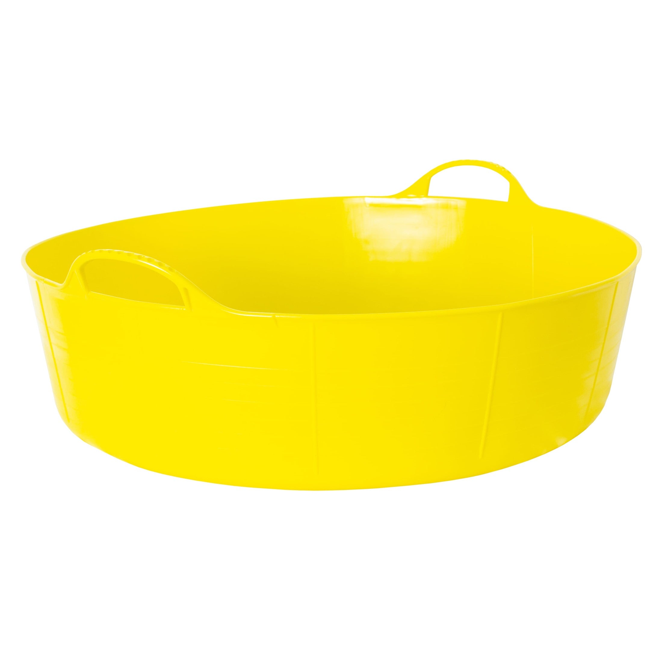 Gorilla Tubs & Recycled Black Tubs - Large Shallow 35L -Yellow