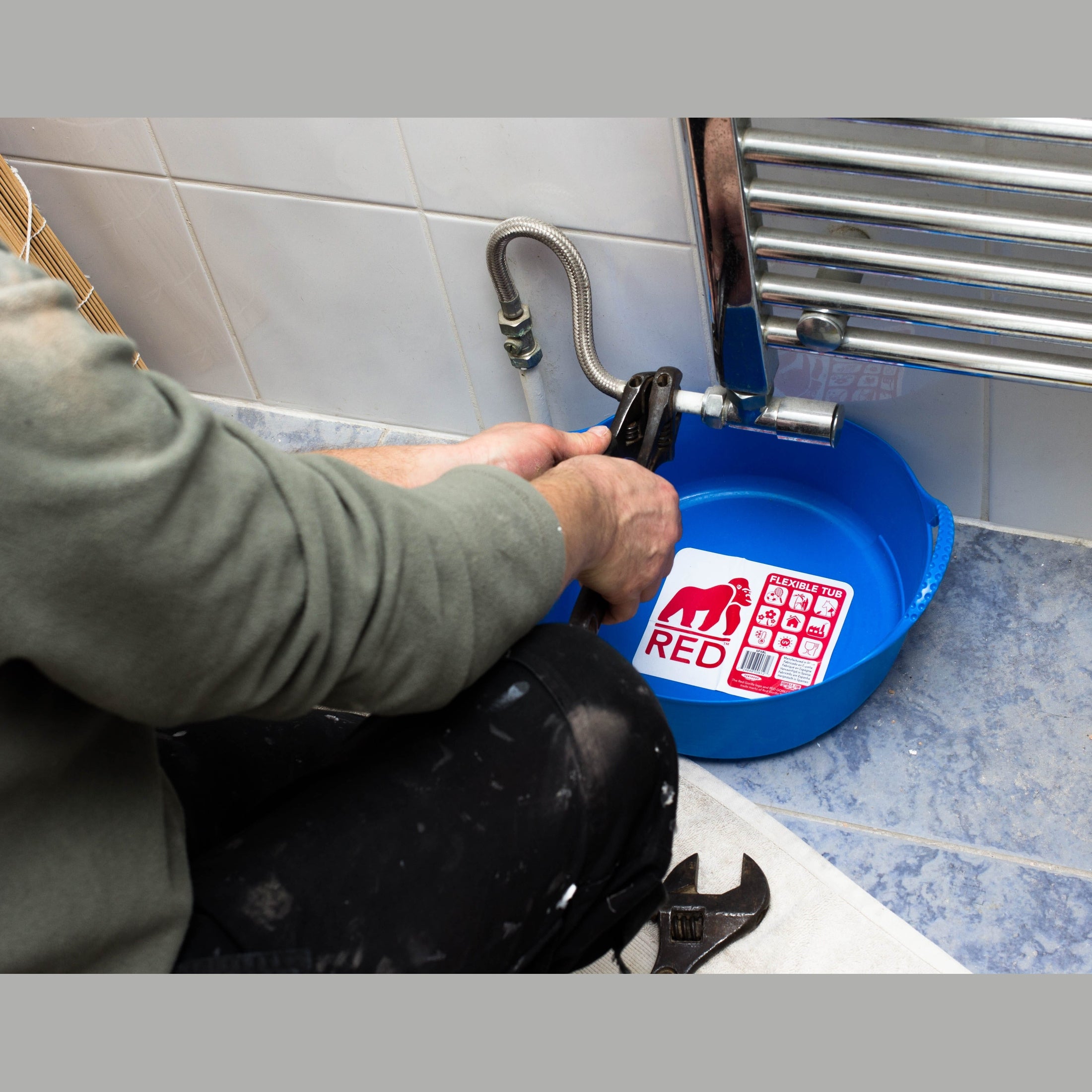 Gorilla Tubs & Recycled Black Tubs - Mini Shallow 5L -Blue