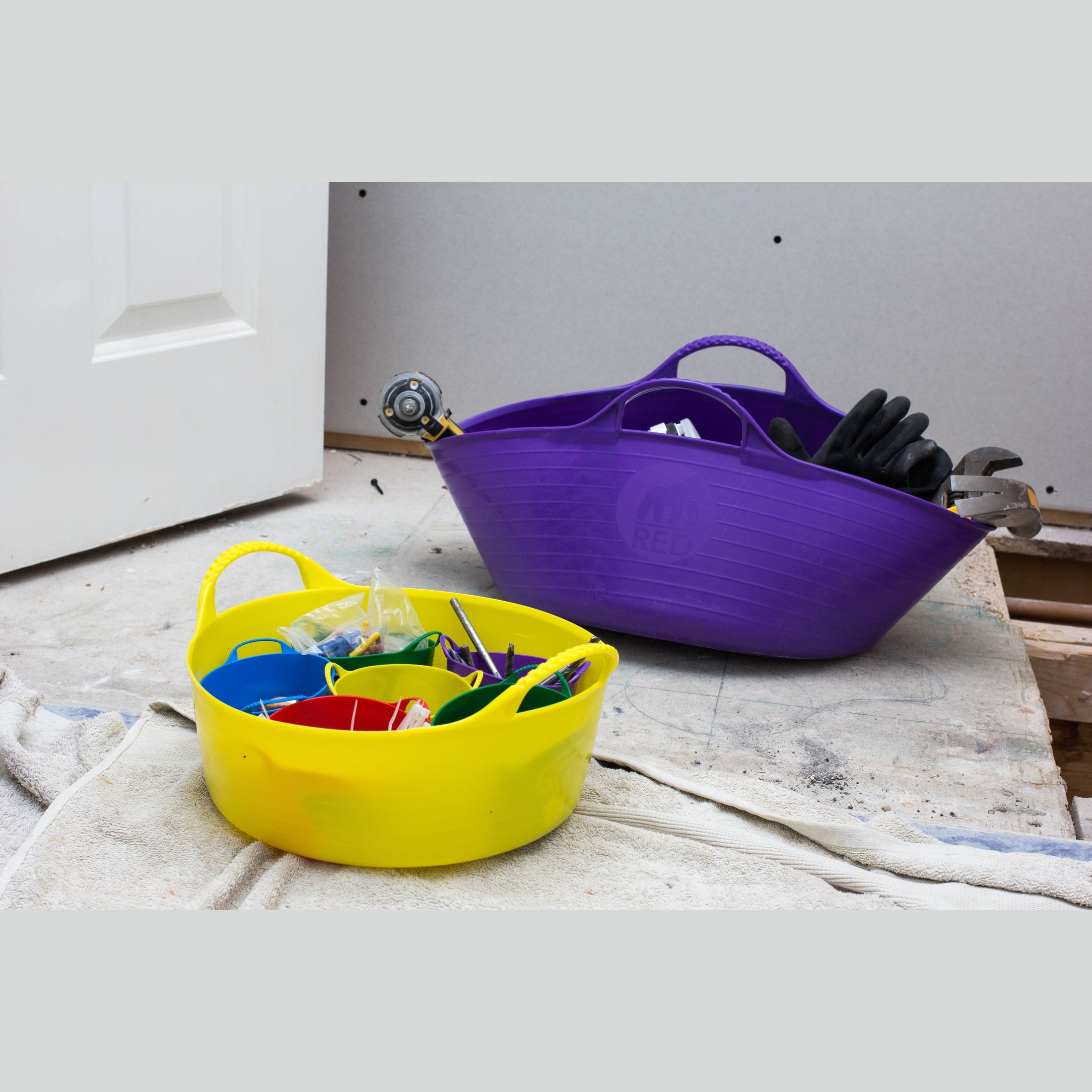 Gorilla Tubs & Recycled Black Tubs - Mini Shallow 5L- Purple