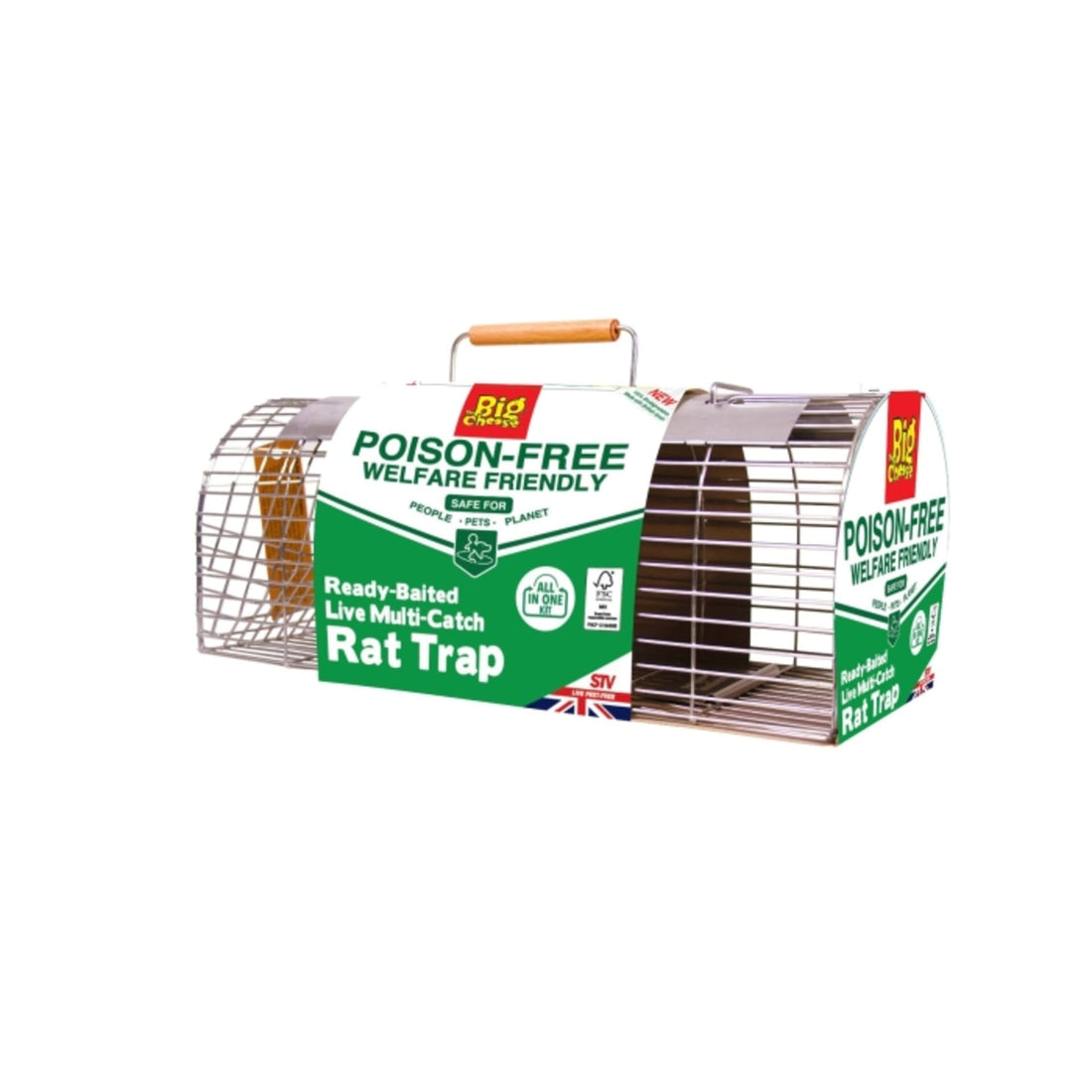 Stv Ready-Baited Multi-Catch Rat Cage Trap ehdxb