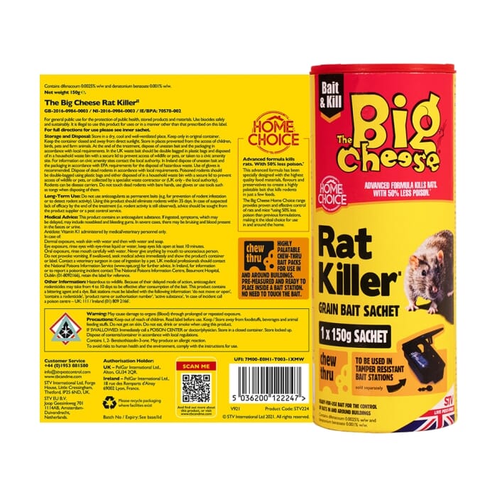 Stv224-stv Rat Killer Grain Bait Sachet - 150g ehdxb