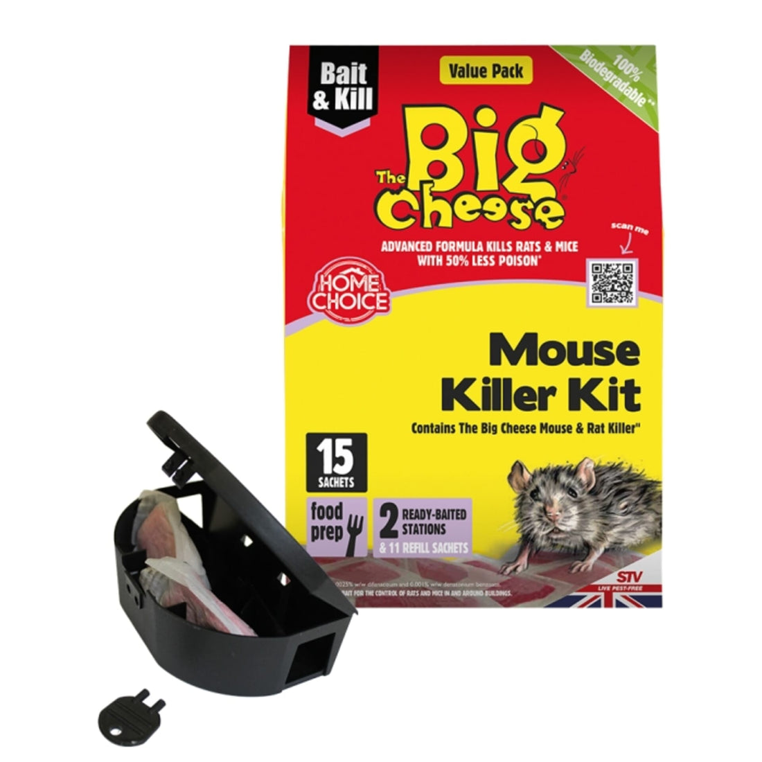 Stv Mouse Killer Kit - 10g Pasta Sachet x 15 + 2 Stations ehdxb
