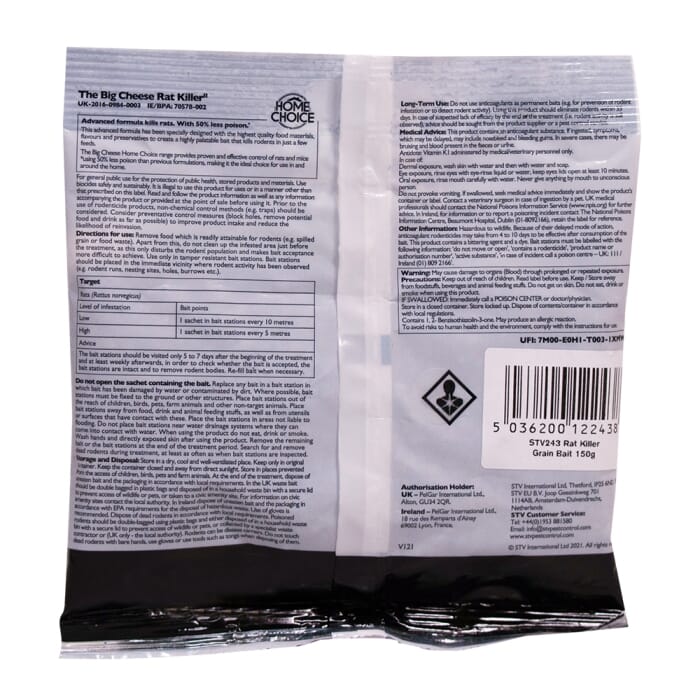 Stv243-stv Rat Killer Grain Bait Sachet - 150g ehdxb