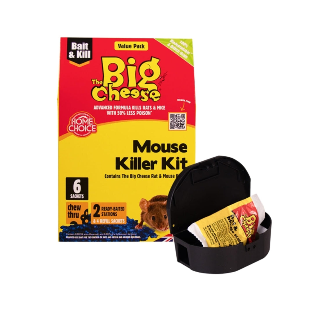 Stv Mouse Killer Kit - 25g Grain x 6 + 2 Stations ehdxb