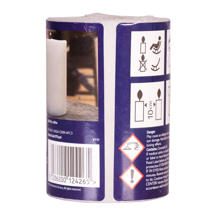 Stv Citronella Pillar Candle ehdxb