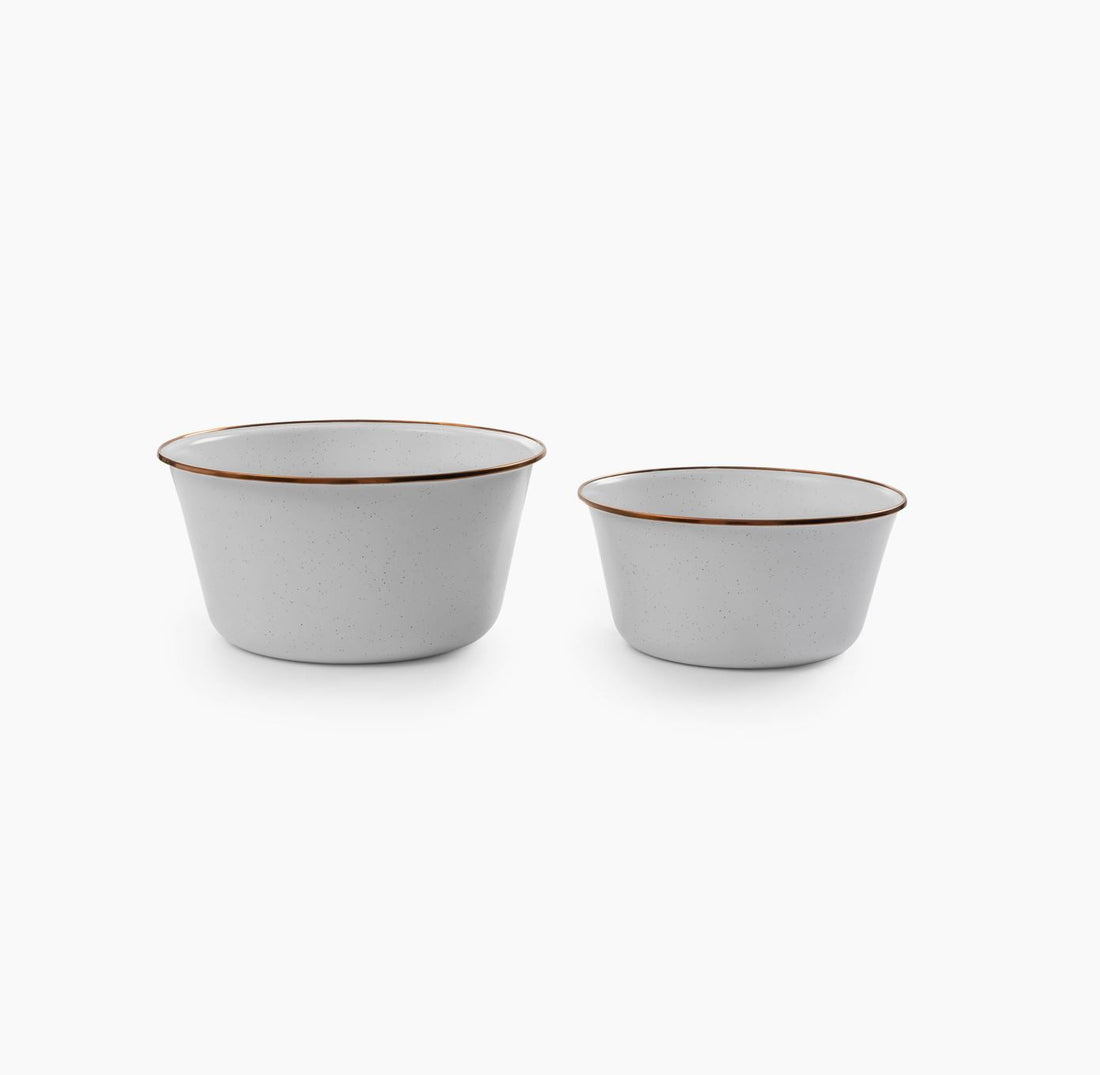 Enamel Mixing Bowl Set - Slate Gray