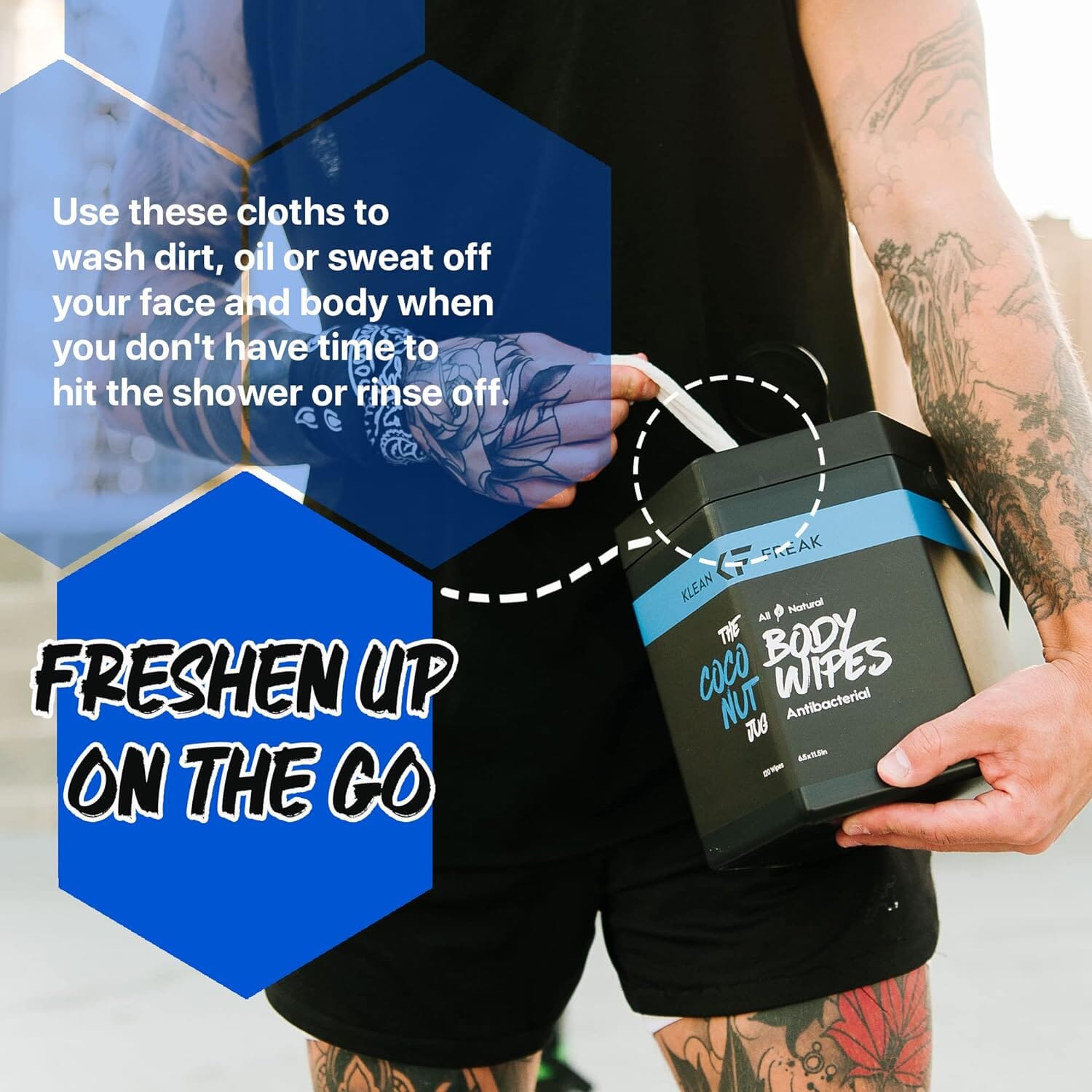Klean Freak Body Wipes - The Jug - Coconut ehdxb