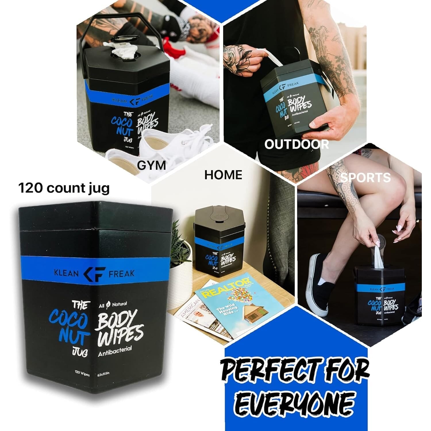 Klean Freak Body Wipes - The Jug - Coconut ehdxb