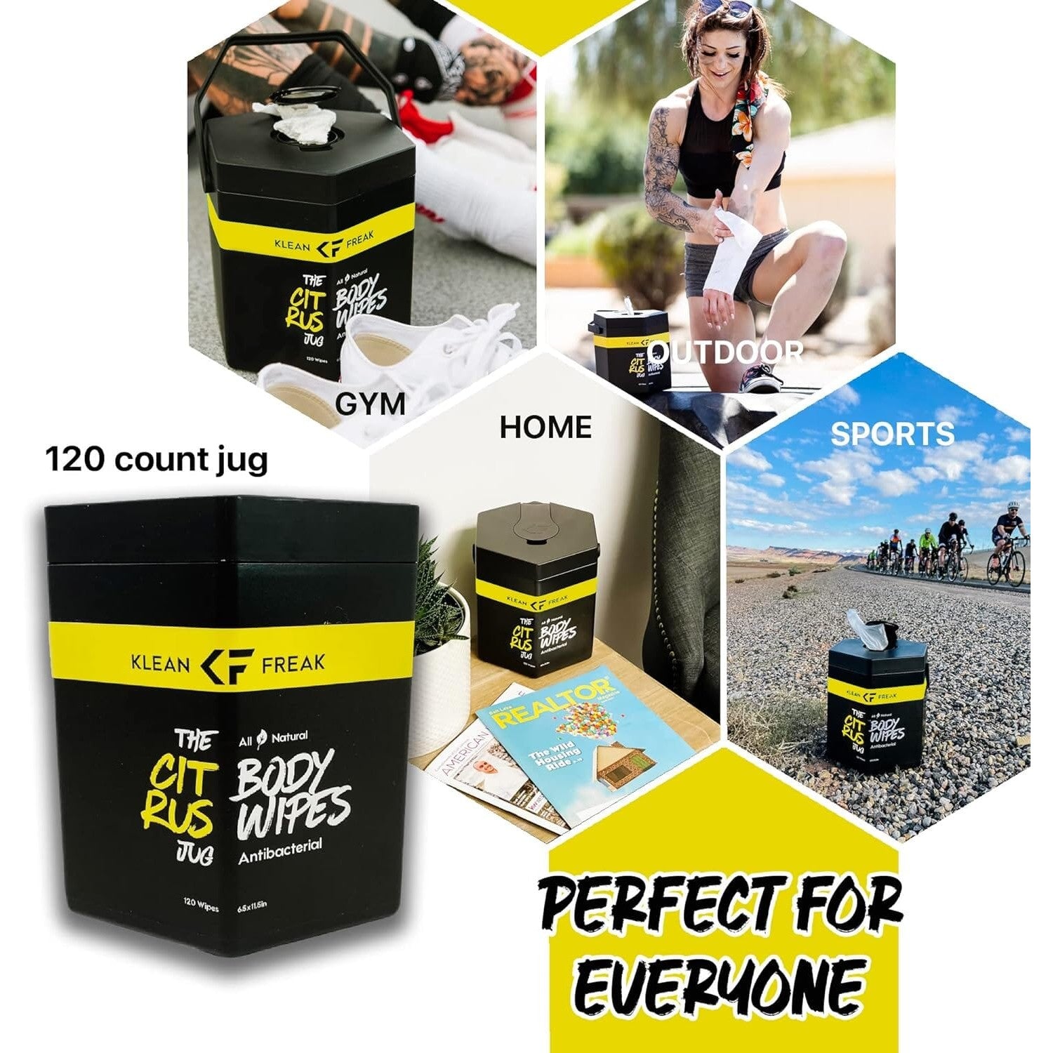 Klean Freak Body Wipes - The Jug - Citrus ehdxb