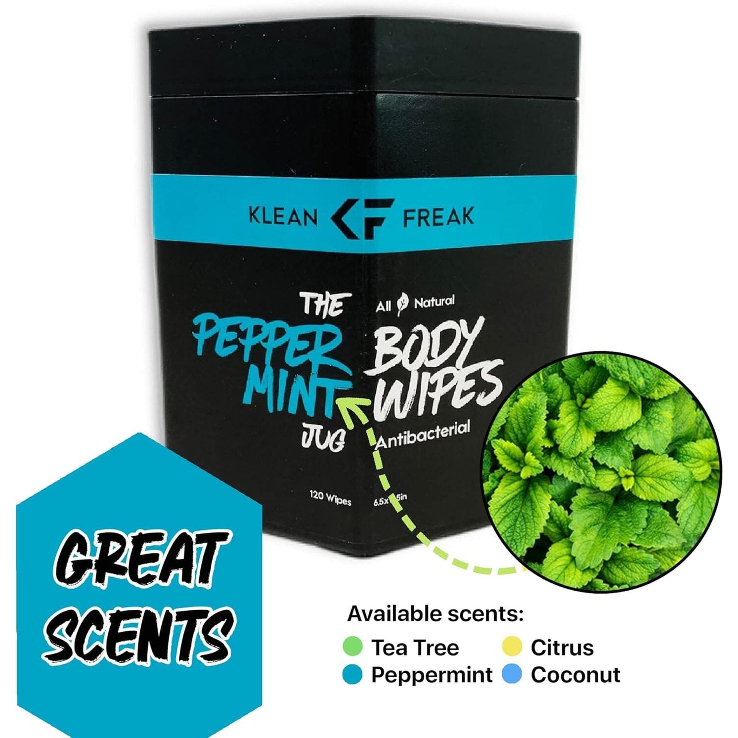 Klean Freak Body Wipes - The Jug - Peppermint ehdxb