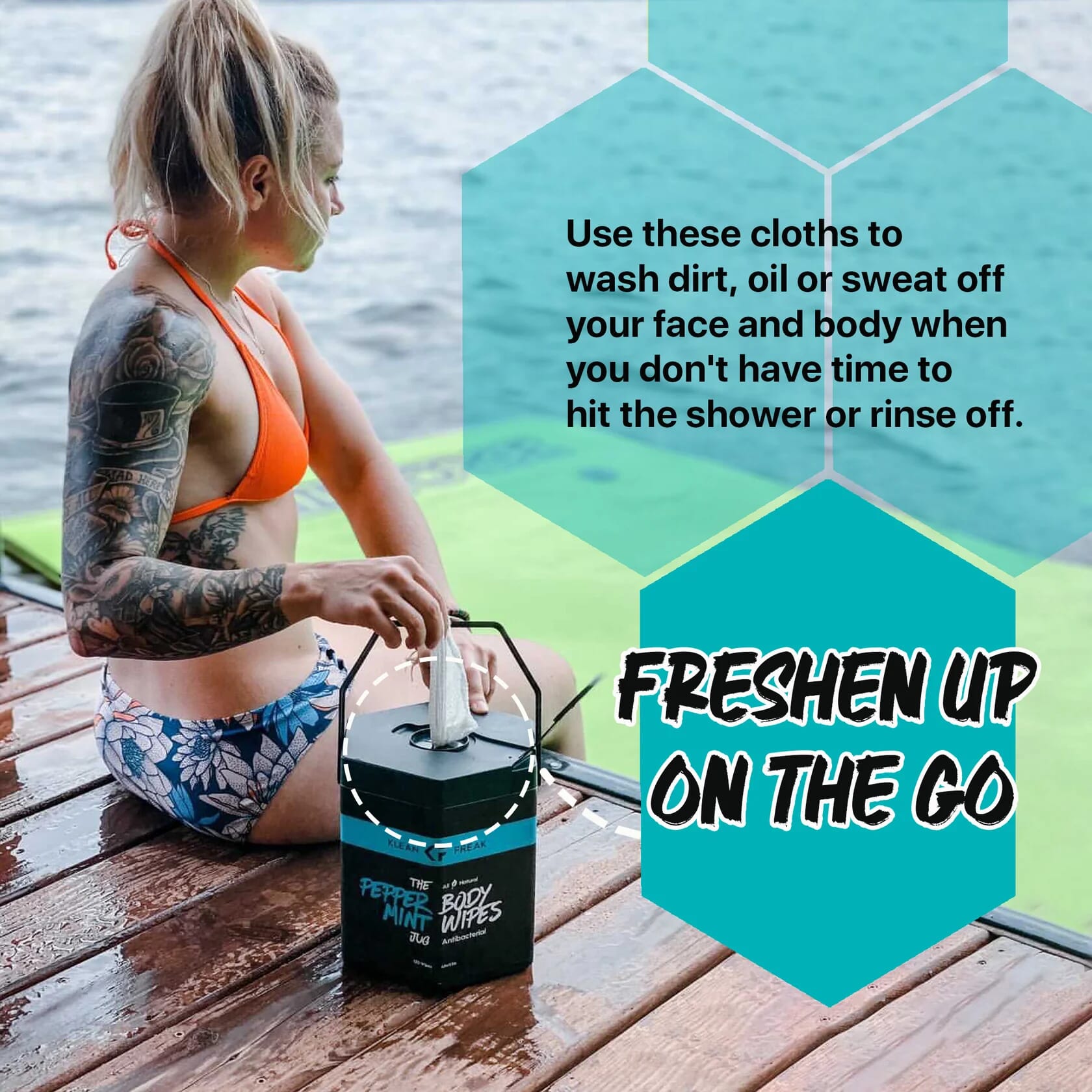 Klean Freak Body Wipes - The Jug - Tea Tree