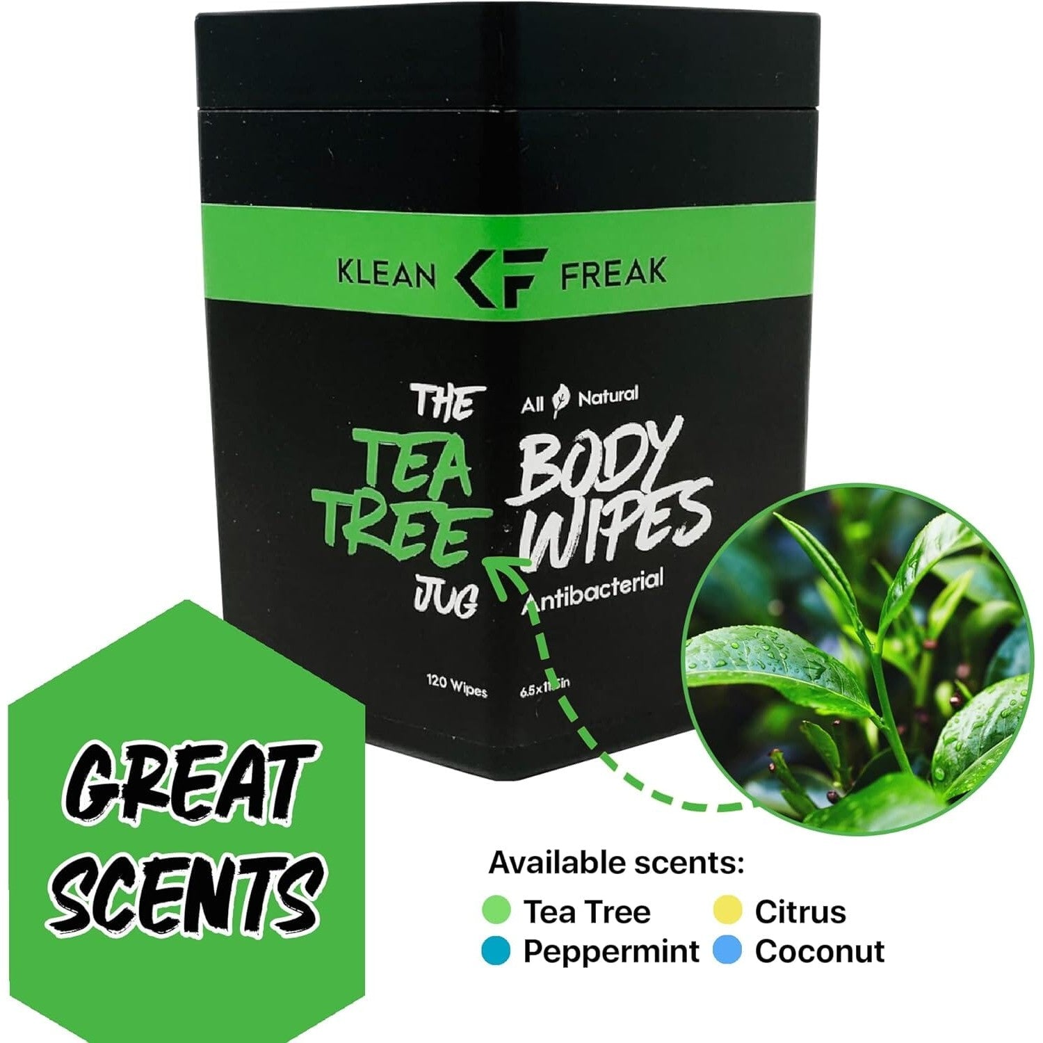 Klean Freak Body Wipes - The Jug - Tea Tree ehdxb