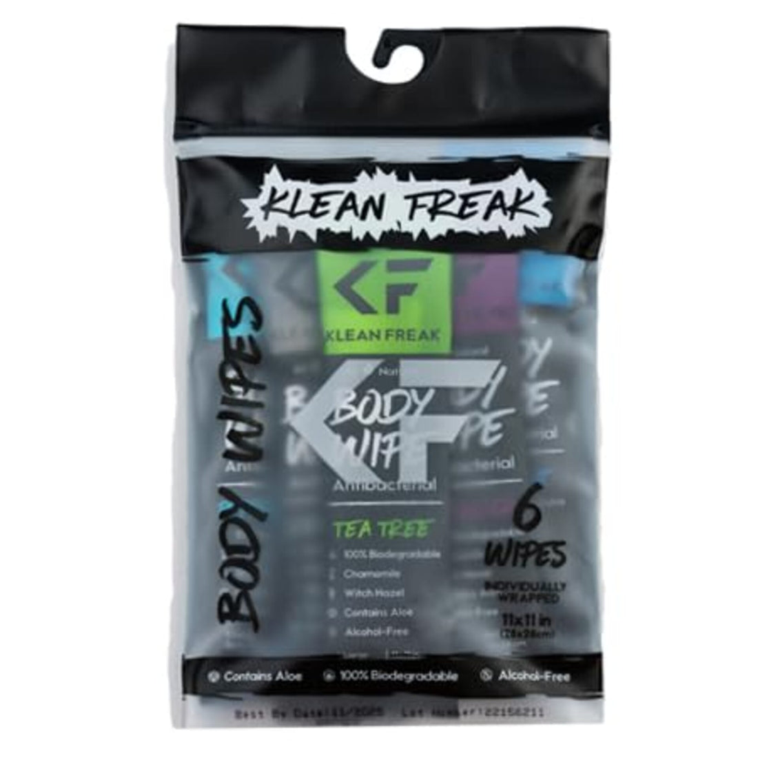 Klean Freak Body Wipes - Mini Master Pack 12 - Tea Tree Body Wipes