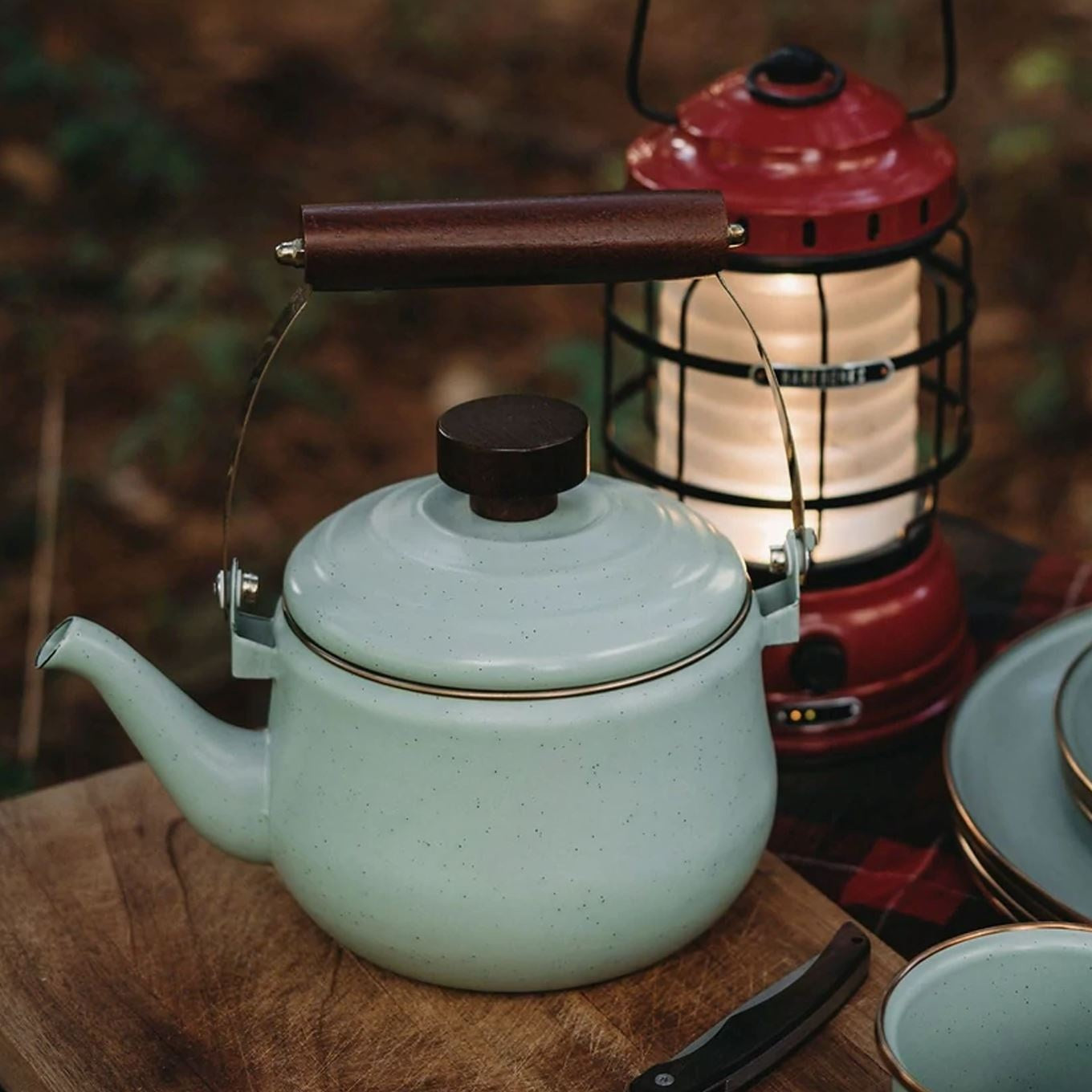 Enamel Teapot - Mint
