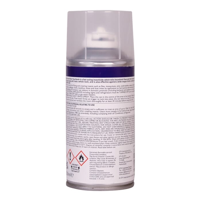 Stv Natural Insect Killer Flea Bomb - 150ml One Shot Aerosol ehdxb