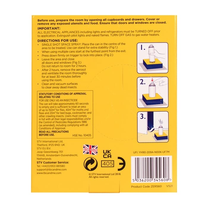 Stv Natural Insect Killer Bomb - 150ml One-Shot Aerosol - Twinpack ehdxb