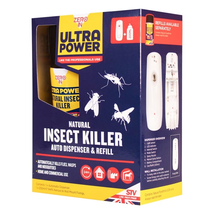 Stv Natural Insect Killer Auto Dispenser Kit - 200ml Aerosol ehdxb